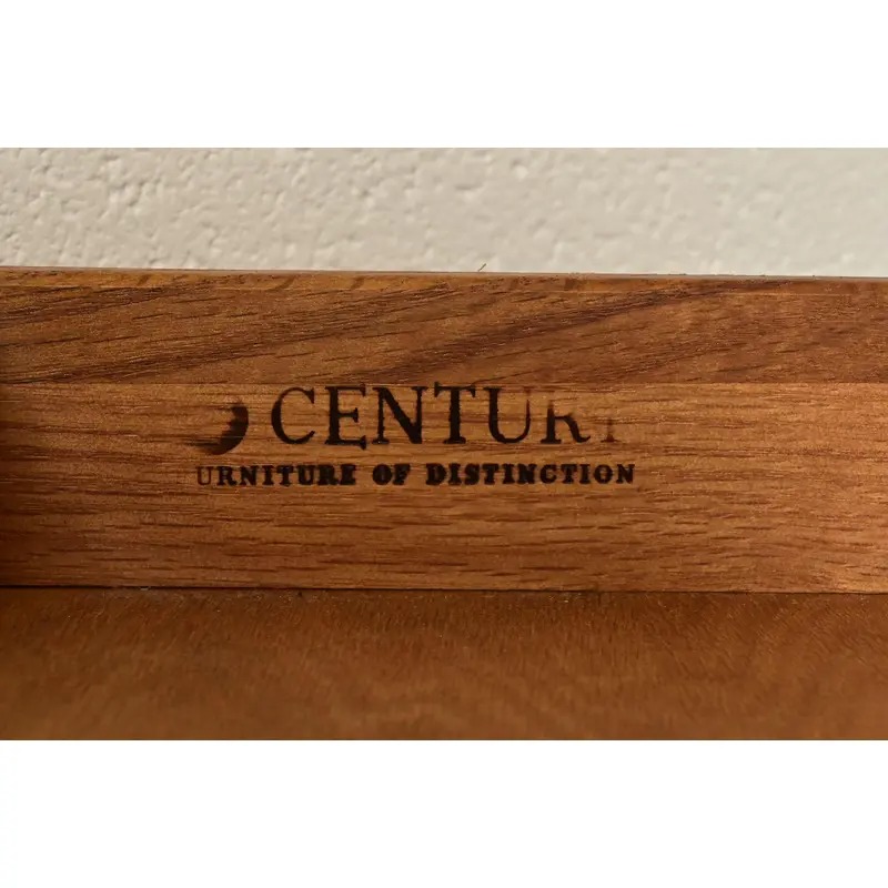 Century Furniture Chippendale Carved Mahogany Drop Front Secretary Desk With Lighted Bookcase Hutch - Image 9