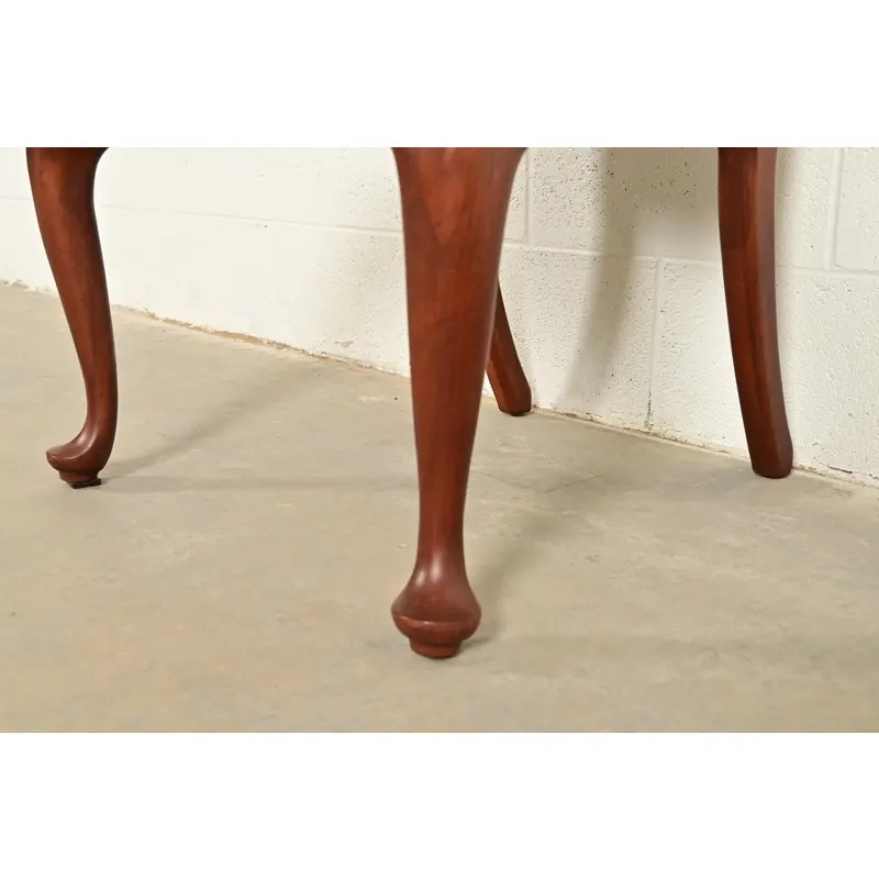 Henkel Harris Queen Anne Solid Cherry Wood Side Chairs or Dining Chairs, Pair - Image 9