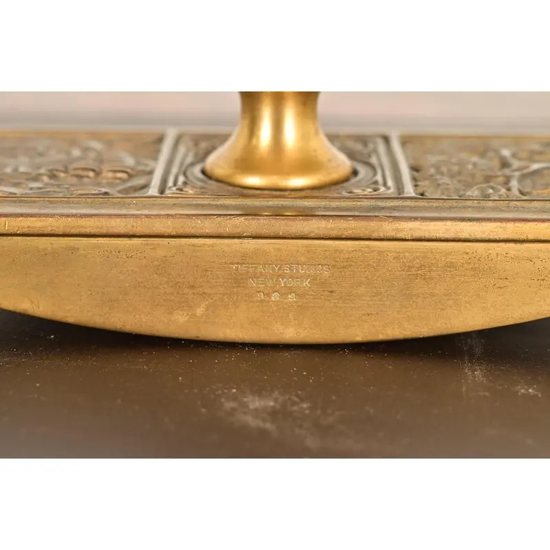 Tiffany Studios New York Bookmark Pattern Bronze Doré Rocker Blotter - Image 9