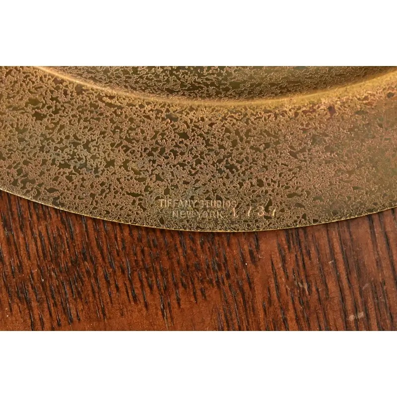 Tiffany Studios New York Bronze Doré Plate With Decorative Border - Image 9