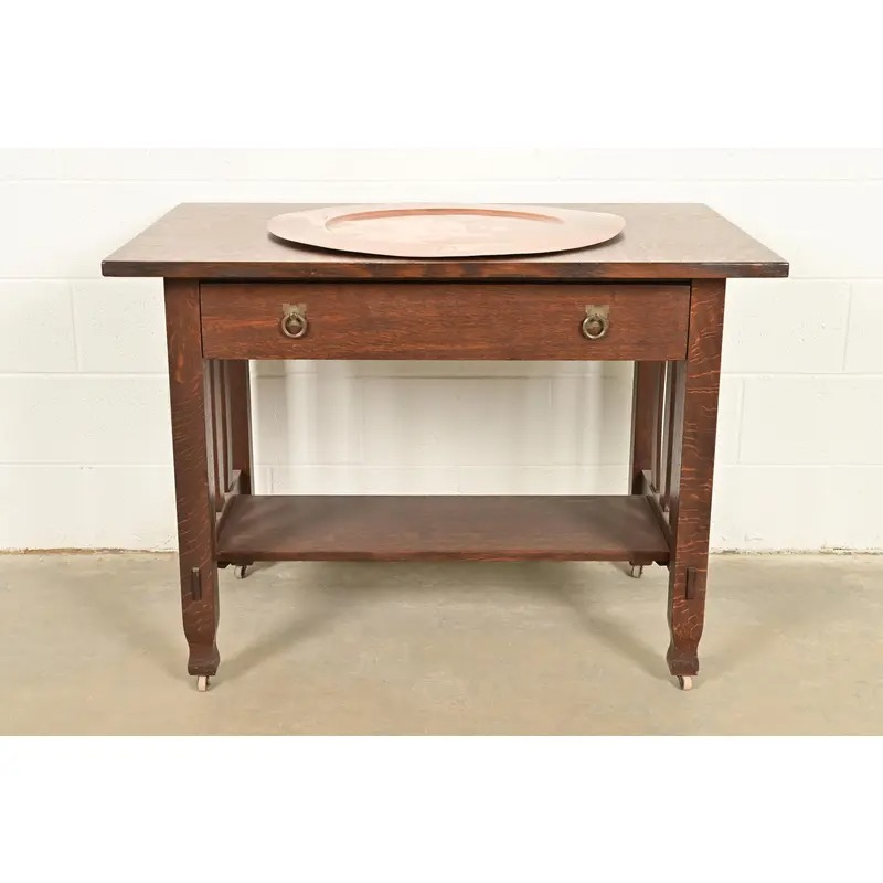 Arthur Cole for Avon Coppersmith Arts & Crafts Large Copper Serving Tray, 1930s - Image 10