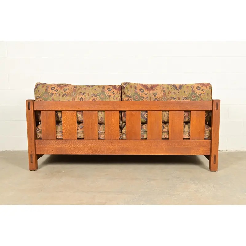 Stickley Mission Oak Arts & Crafts Settle Sofa - Image 10
