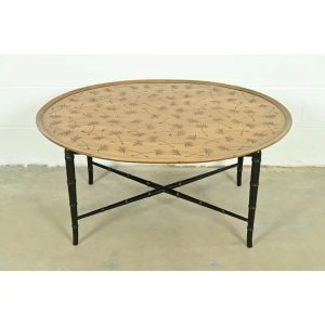 Kittinger Hollywood Regency Faux Bamboo Cocktail Table, Circa 1950s