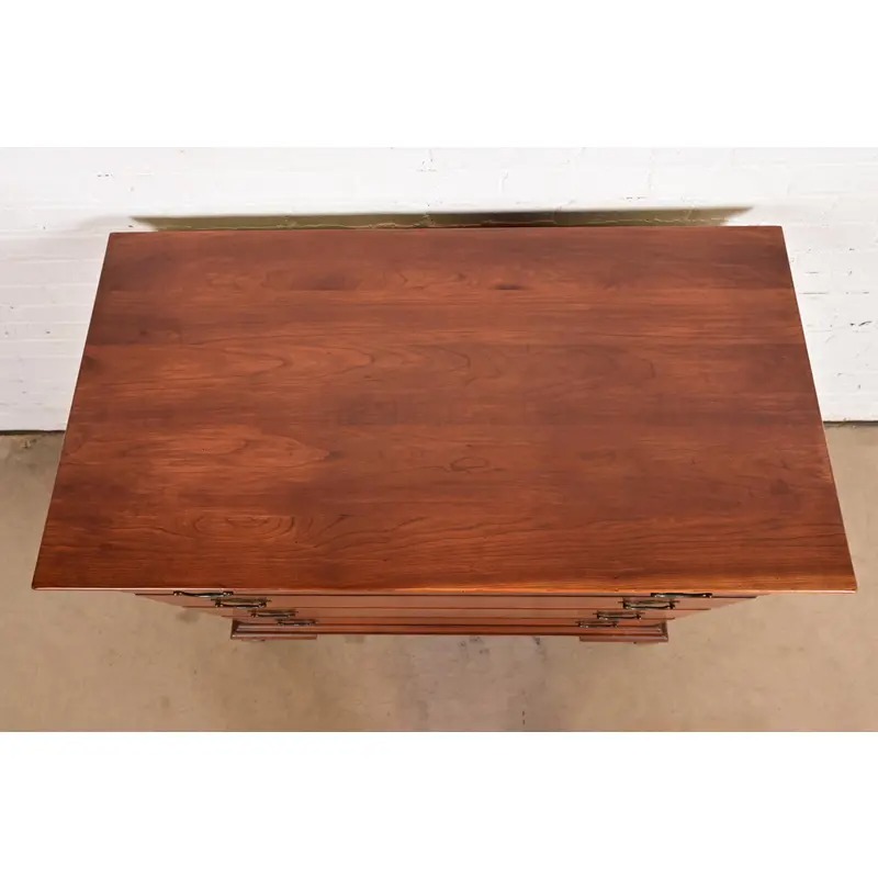 Stickley Georgian Solid Cherry Wood Four-Drawer Chest of Drawers, Circa 1950s - Image 12