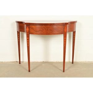 Baker Furniture Historic Charleston Federal Inlaid Mahogany Console or Entry Table
