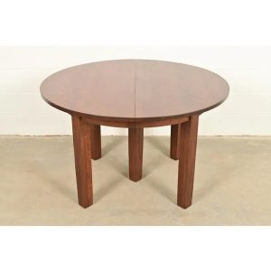 L. & J. G. Stickley Antique Mission Oak Arts & Crafts Extension Dining Table, Newly Refinished