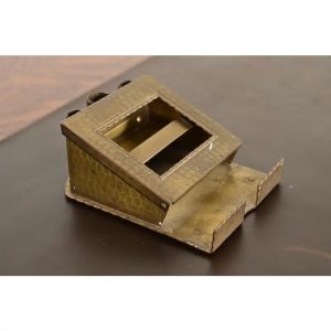 Roycroft Arts & Crafts Brass Finished Hammered Copper Perpetual Desk Calendar Frame