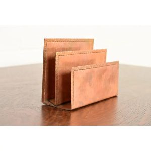 Roycroft Arts & Crafts Hammered Copper Letter Rack