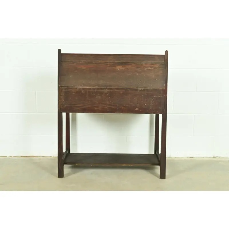Stickley Brothers Style Antique Mission Oak Arts & Crafts Drop Front Secretary Desk, Circa 1910 - Image 13