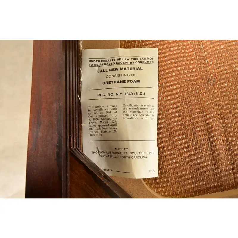 Thomasville Queen Anne Carved Solid Mahogany Armchairs, Pair - Image 13