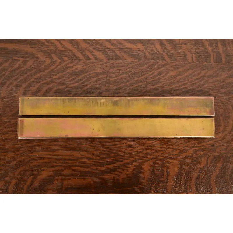 Tiffany Studios New York Zodiac Bronze Blotter Ends With Leather Desk Blotter - Image 13