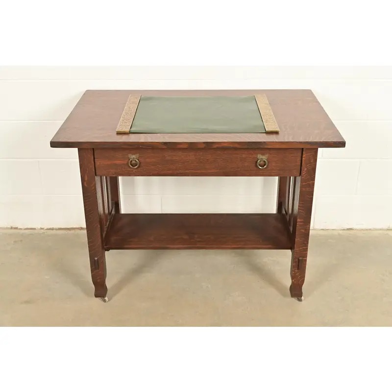 Tiffany Studios New York Zodiac Bronze Doré Blotter Ends With Leather Desk Blotter - Image 13