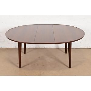 Edward Wormley for Dunbar Mid-Century Modern Walnut Extension Dining Table, Newly Refinished