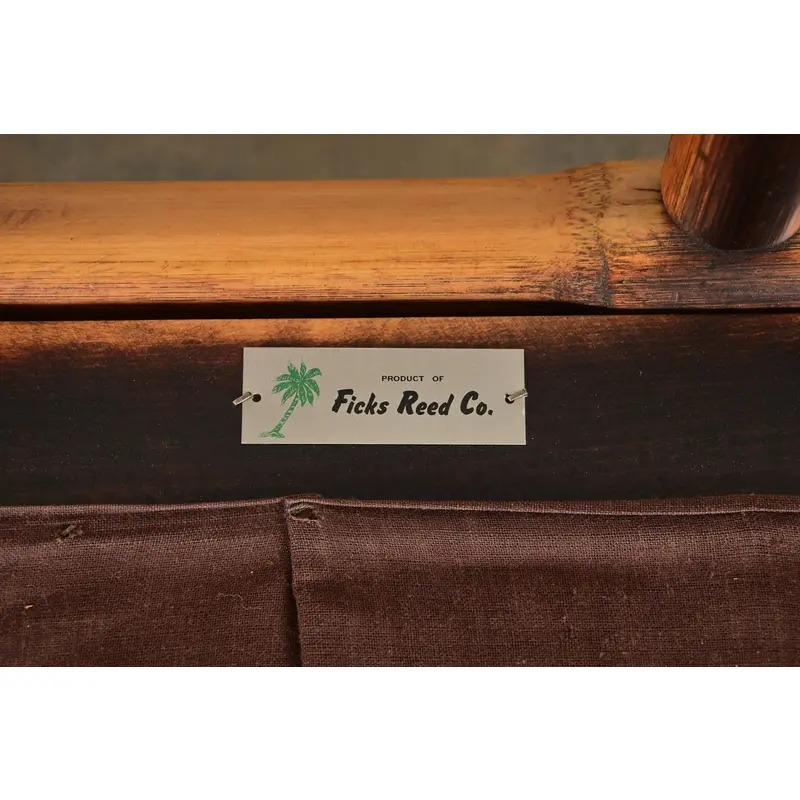 John Wisner for Ficks Reed Mid-Century Hollywood Regency Bamboo Rattan Lounge Chair, 1950s - Image 14