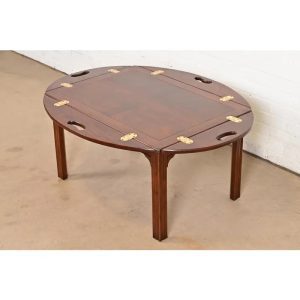 Baker Furniture Chippendale Mahogany Butler's Coffee Table