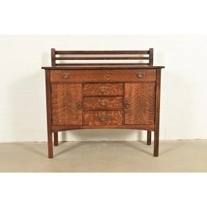 Gustav Stickley Antique Mission Oak Arts & Crafts Sideboard, Newly Refinished