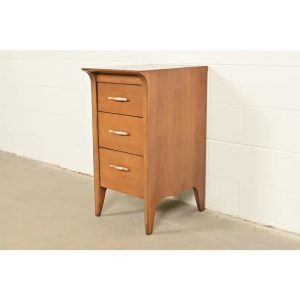 John Van Koert for Drexel Profile Walnut Bachelor Chest or Nightstand, Circa 1960s