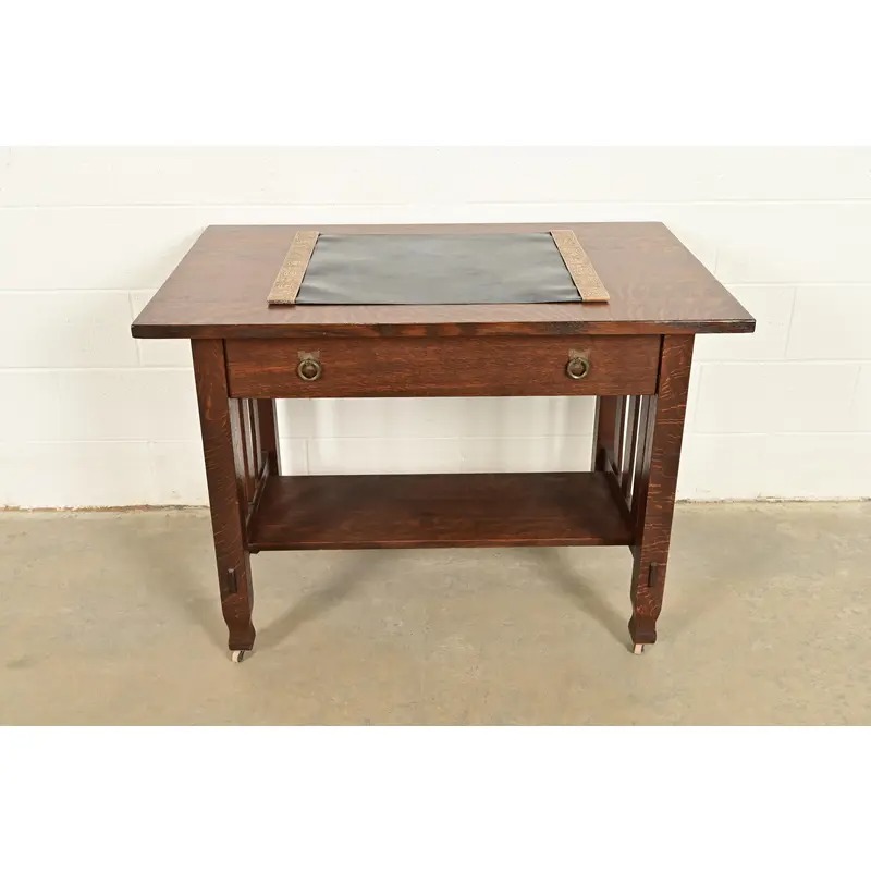 Tiffany Studios New York Zodiac Bronze Blotter Ends With Leather Desk Blotter - Image 15