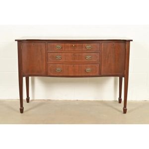 Kittinger Federal Inlaid Mahogany Serpentine Front Sideboard Credenza