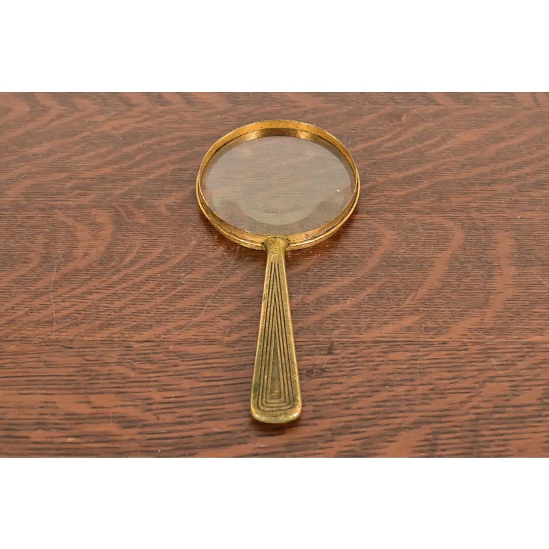 Tiffany Studios New York Graduate Pattern Bronze Doré Magnifying Glass - Image 2