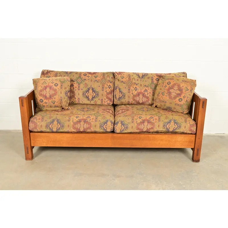 Stickley Mission Oak Arts & Crafts Settle Sofa - Image 3