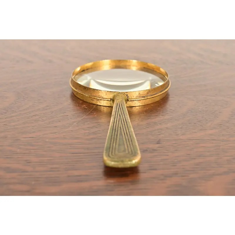 Tiffany Studios New York Graduate Pattern Bronze Doré Magnifying Glass - Image 3