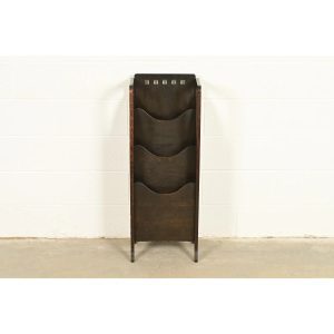 Lakeside Craft Shops Antique Mission Oak Arts & Crafts Magazine Rack, Circa 1910