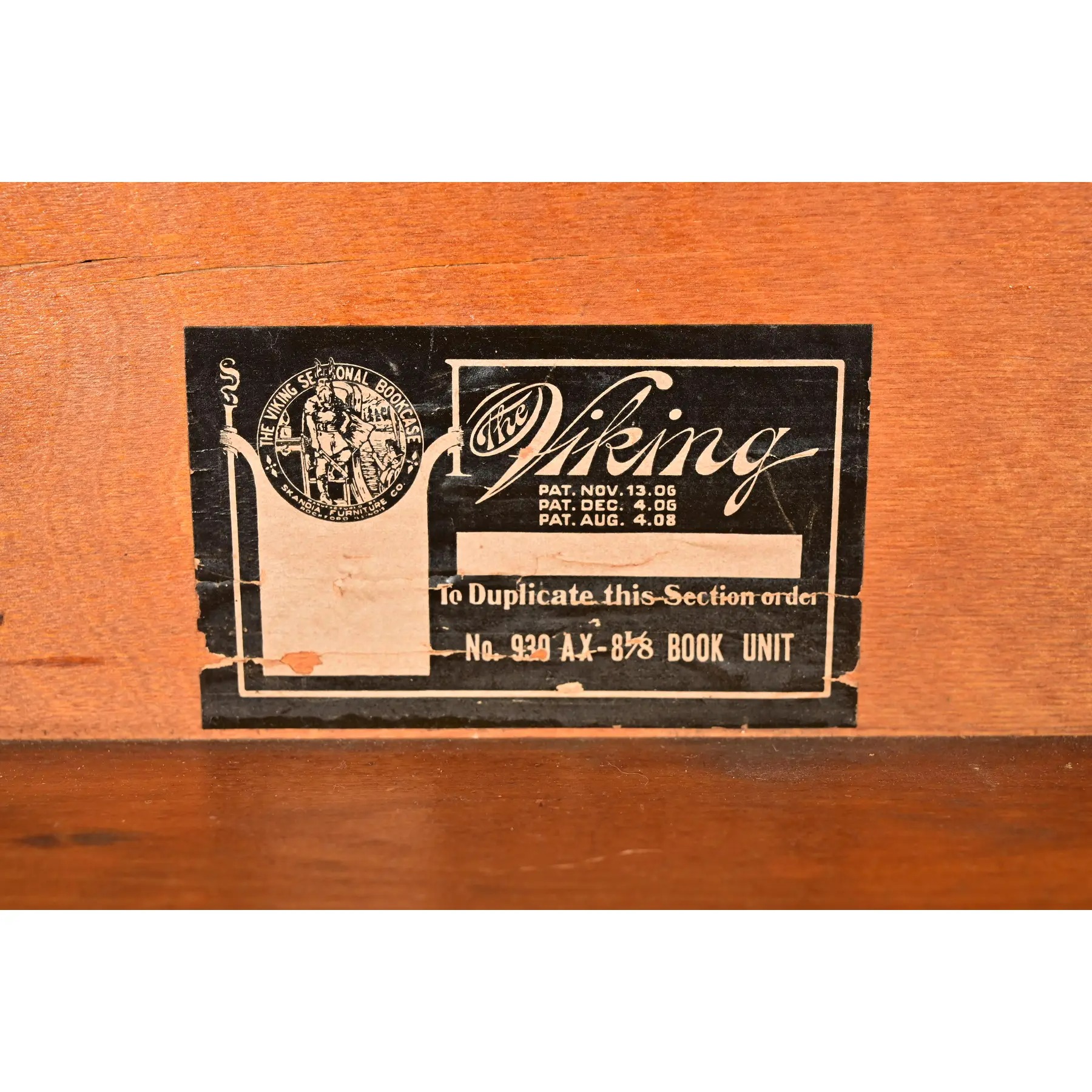 Antique Mission Oak Arts & Crafts Viking Five-Stack Barrister Bookcase, Circa 1900 - Image 8