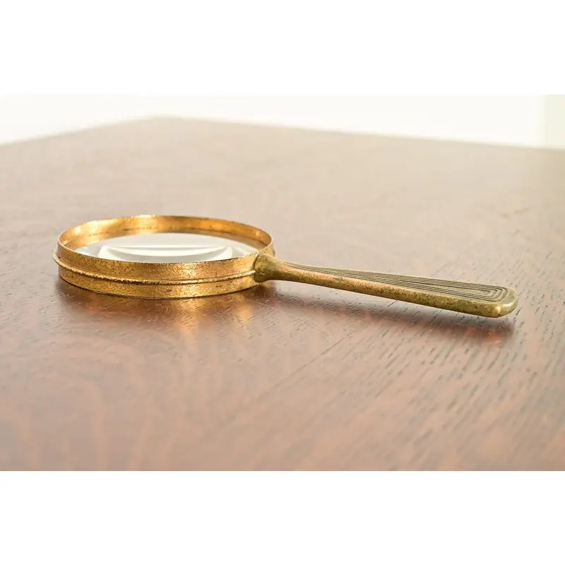 Tiffany Studios New York Graduate Pattern Bronze Doré Magnifying Glass - Image 4