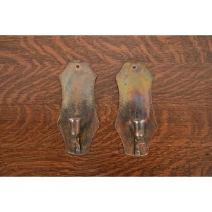 Arthur Cole for Avon Coppersmith Arts & Crafts Hammered Copper Candle Wall Sconces, Pair