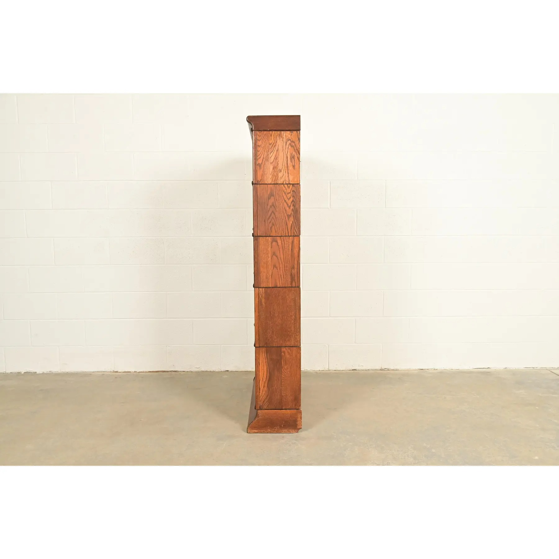 Antique Mission Oak Arts & Crafts Viking Five-Stack Barrister Bookcase, Circa 1900 - Image 10