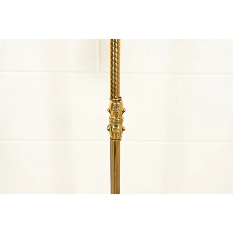 Antique Art Nouveau Brass Bridge Arm Floor Lamp - Image 5