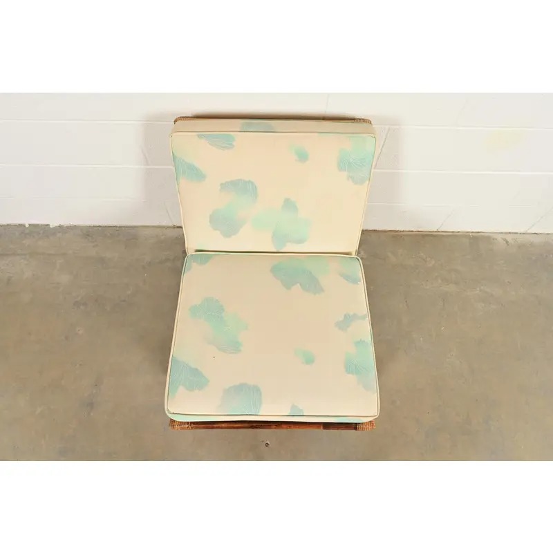 John Wisner for Ficks Reed Mid-Century Hollywood Regency Bamboo Rattan Lounge Chair, 1950s - Image 5