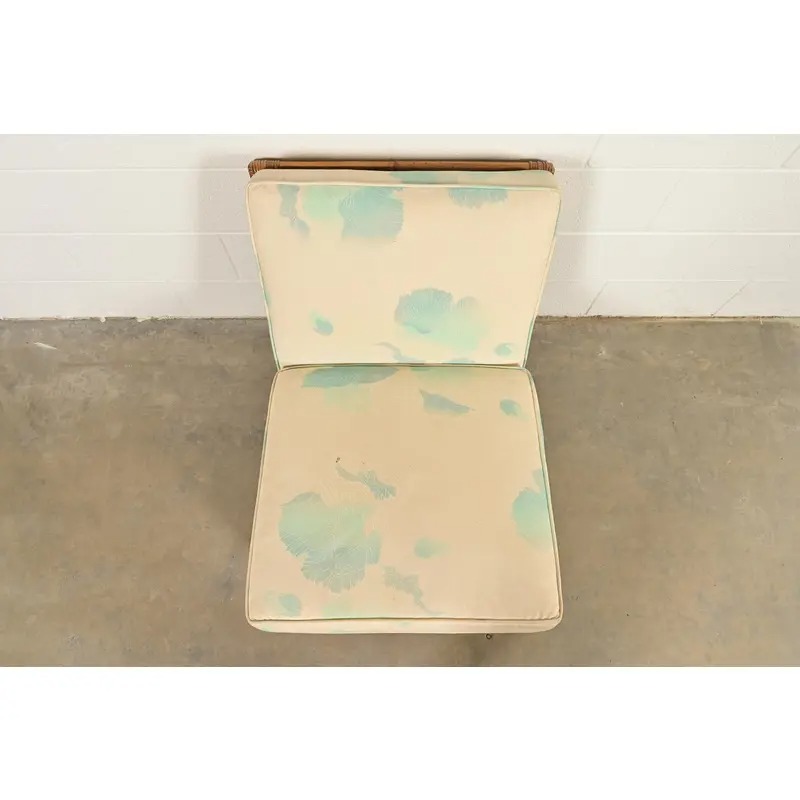 John Wisner for Ficks Reed Mid-Century Hollywood Regency Bamboo Rattan Lounge Chair, 1950s - Image 5