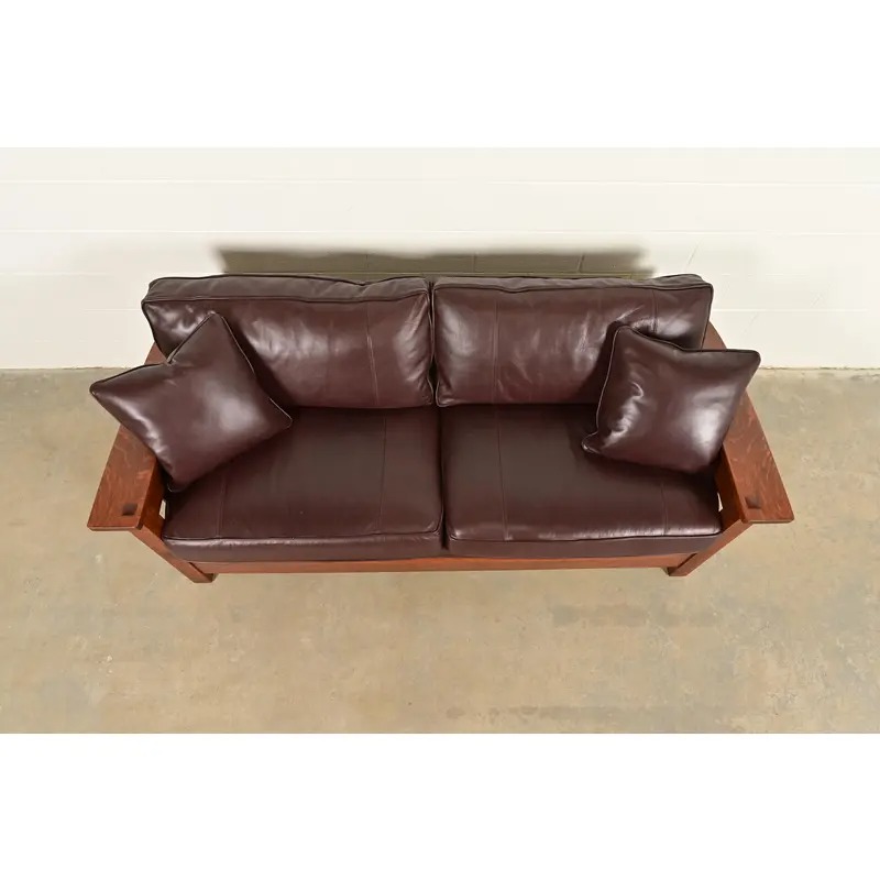 L. & J. G. Stickley Mission Oak Arts & Crafts Sofa - Image 5