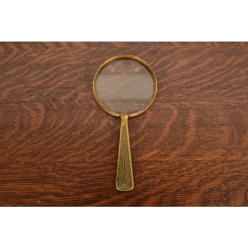 Tiffany Studios New York Graduate Pattern Bronze Doré Magnifying Glass - Image 5