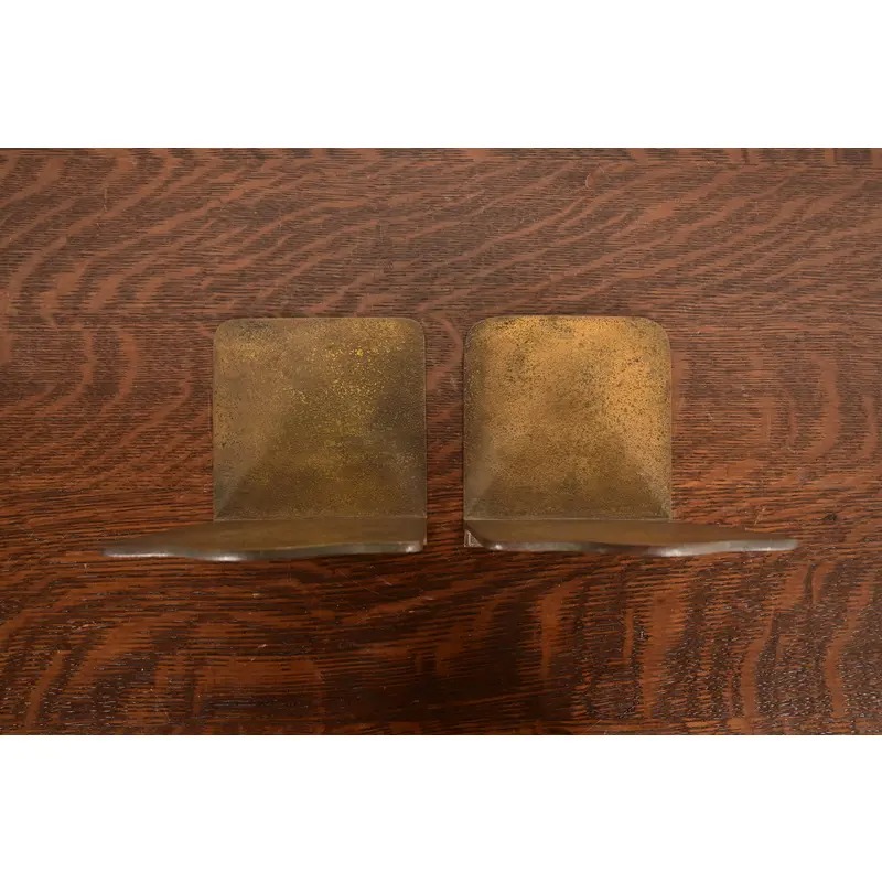Tiffany Studios New York Zodiac Pattern Bronze Bookends, Circa 1910 - Image 5