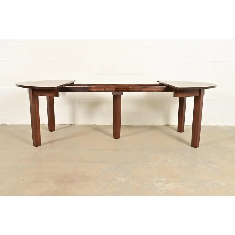 L. & J. G. Stickley Antique Mission Oak Arts & Crafts Extension Dining Table, Newly Refinished - Image 6