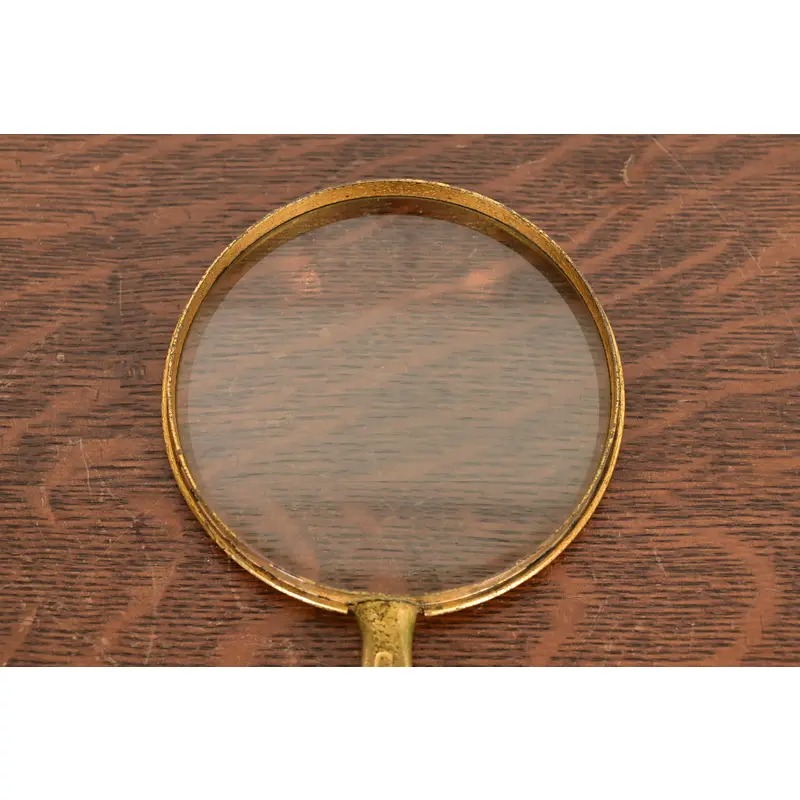 Tiffany Studios New York Graduate Pattern Bronze Doré Magnifying Glass - Image 6