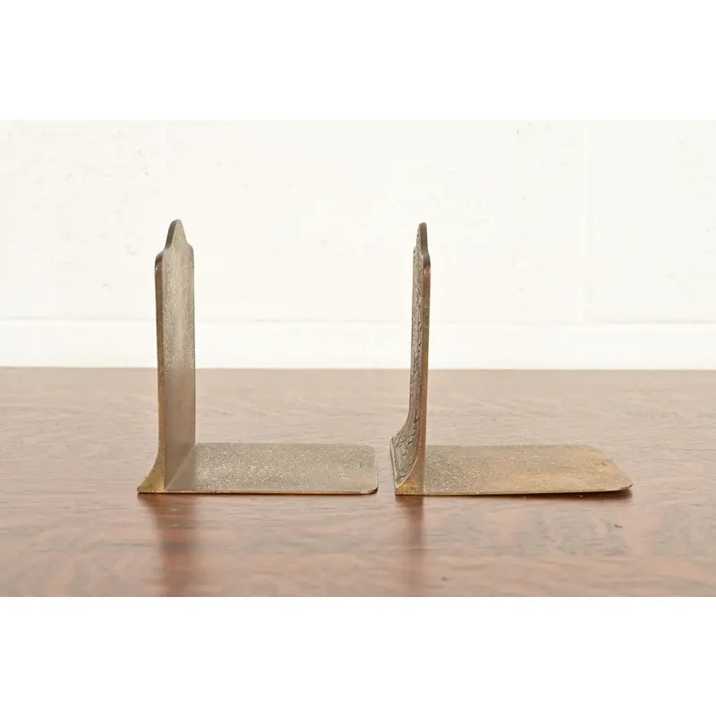 Tiffany Studios New York Zodiac Pattern Bronze Bookends, Circa 1910 - Image 6