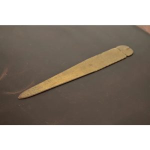Roycroft Arts & Crafts Brass Finished Hammered Copper Letter Opener, Circa 1920s