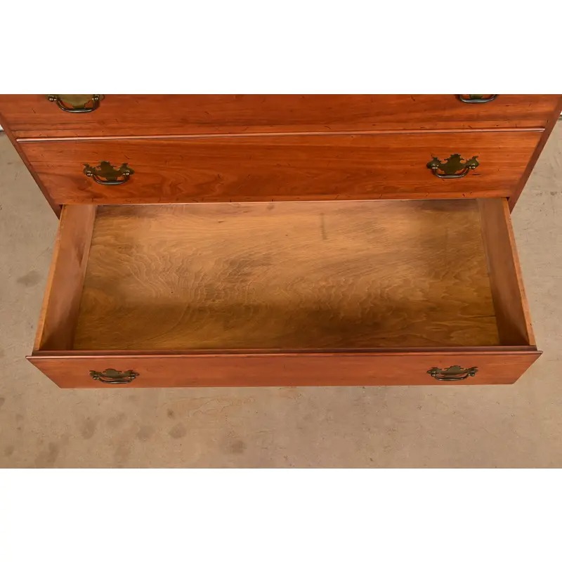 Stickley Georgian Solid Cherry Wood Four-Drawer Chest of Drawers, Circa 1950s - Image 7