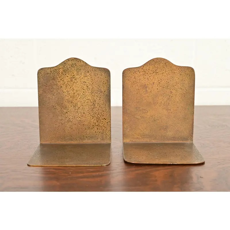 Tiffany Studios New York Zodiac Pattern Bronze Bookends, Circa 1910 - Image 7