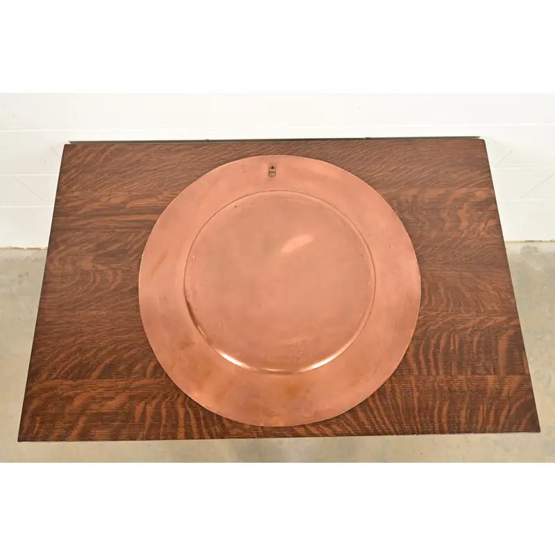 Arthur Cole for Avon Coppersmith Arts & Crafts Large Copper Serving Tray, 1930s - Image 8