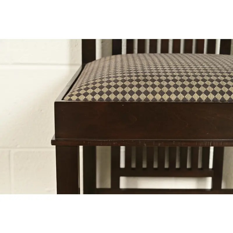 Frank Lloyd Wright for Cassina Arts & Crafts Dark Cherry Wood Dining Chairs, Set of Six - Image 8