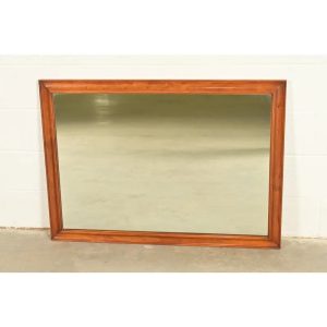 L. & J. G. Stickley American Colonial Cherry Wood Framed Wall Mirror, 1957