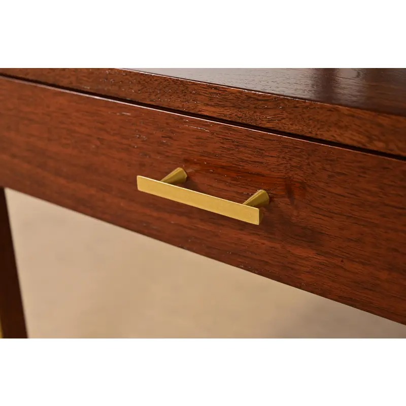 Paul McCobb for Calvin Furniture Linear Group Walnut Two-Tier Nightstand, Newly Refinished - Image 8