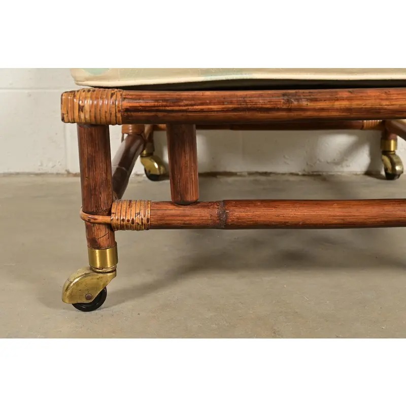 John Wisner for Ficks Reed Mid-Century Hollywood Regency Bamboo Rattan Lounge Chair, 1950s - Image 9