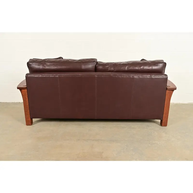 L. & J. G. Stickley Mission Oak Arts & Crafts Sofa - Image 9