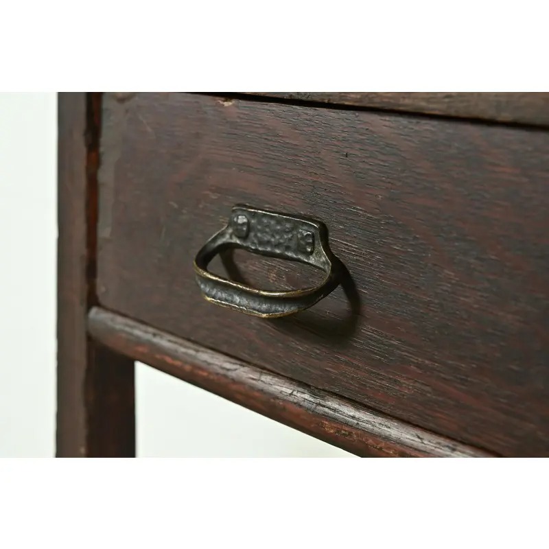 Stickley Brothers Style Antique Mission Oak Arts & Crafts Drop Front Secretary Desk, Circa 1910 - Image 9